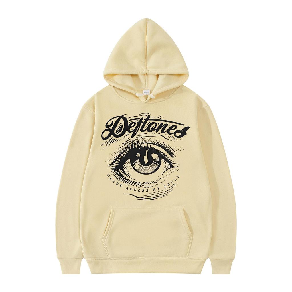 Deftones Logo, Kapuzenpullover mit Augenprint, Kapuzenpullover, Unisex, trendige Rock'n'Roll-Marke, vielseitiges Oberteil für tägliche, lässige Outdoor-Bekleidung