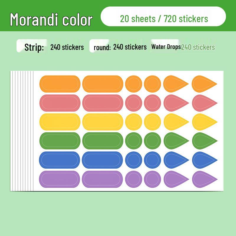 Multi-Functional Water Drop Index Stickers for Student Learning and Classification