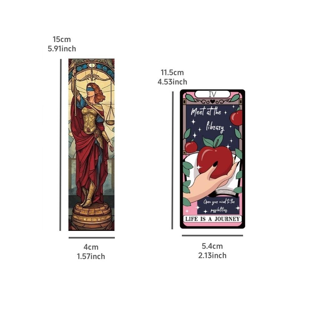 30ks tarotových tajných záložek Sada vitráže Mýtus Design Papír Memo Book Mark Page Marker Jedinečný dárek ke čtení