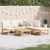 VidaXL Garden Lounge Set with Cushions 6 Pcs, Patio Sofas, Patio Furniture Set, Outdoor Furniture, Wood 3214301