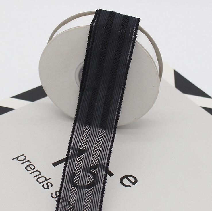Wholesale 50 Yards Briefs Women's Panties Knickers Short Pants Sew Diy White Black Stripe Soft Thin Hollow Mesh Elastic Band