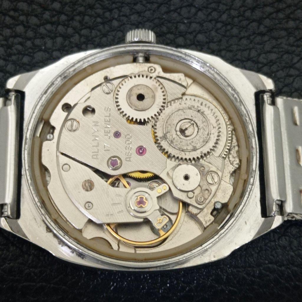 VINTAGE ALLWYN HAND-WINDING 6300A INDIA MENS ORIGINAL DIAL WATCH A704001-1