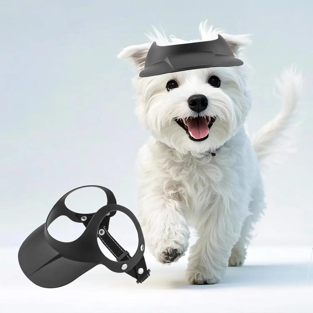 Dog Hat for Motorcycle Sun Hat with Ear Holes Stylish Doggy Visor Empty Doggie Helmets Adjustable Easy Wear Small to Medium Dogs