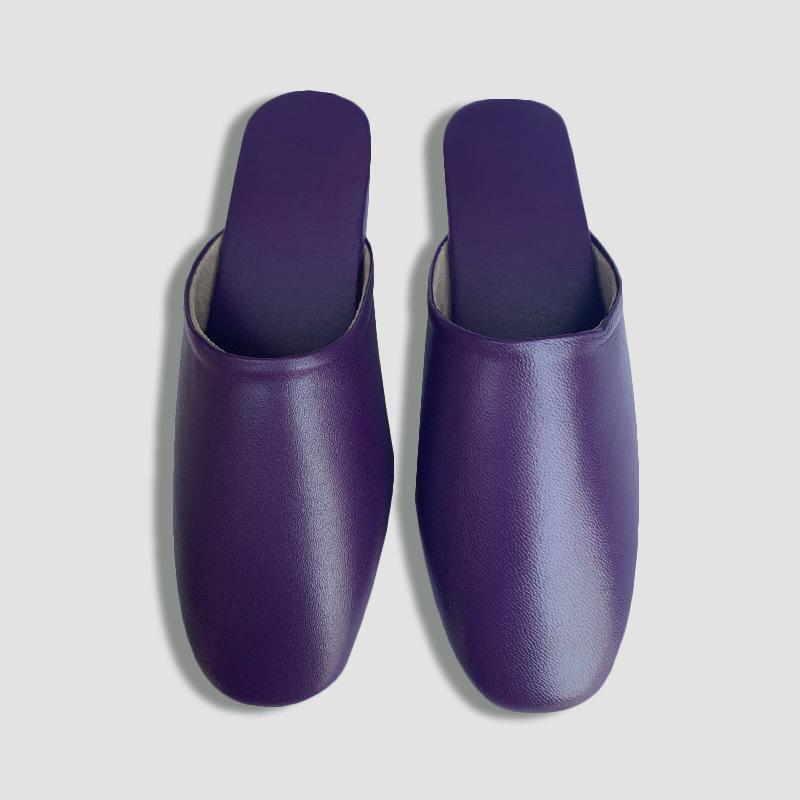 Men's and Women's Lambskin Indoor Slippers - Breathable Leather for Home