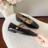 Retro Low-heeled Soft-soled Mary Jane Shoes for Women's Spring and Summer New with Skirts, Small Square Head, Gentle Wind, Evening Single Shoes
