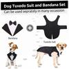 Black/Stripes Dog Tuxedo Costume Two Pieces Dog Formal Shirt Dog Wedding Costume  Wedding Occasion