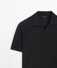 Masimodutti Wool Blend Short Sleeve Knit Polo Shirt