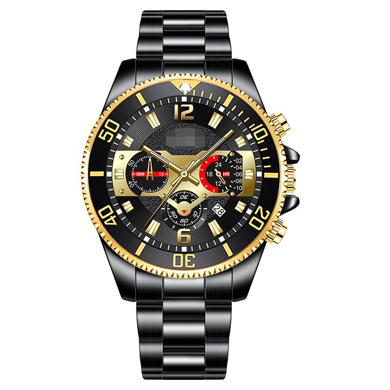 Explosive Multi-functional Fashion Light Luxury Waterproof Luminous Steel Band Men's Quartz Watch