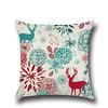 European and American Christmas Pattern Elk Pattern Linen Cotton Linen Pillow Supply Sofa Cushion