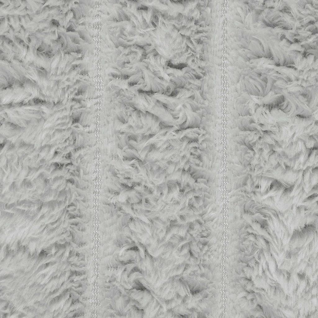Grey Throw Blanket 150 x 130 cm Fleece