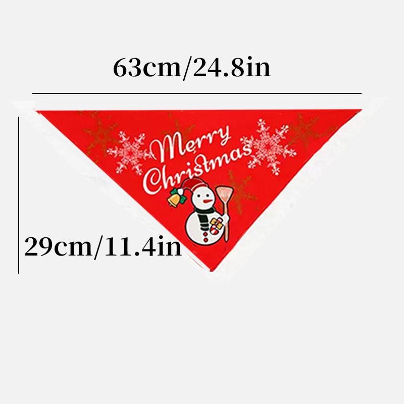 Pet Christmas triangle scarf, elk print dog saliva scarf, cat scarf pet jewelry