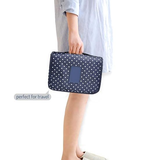 Travel Hanging Toiletry Bag Portable Cosmetic Organizer with Hook Waterproof Makeup Pouch for Women Girls Business Trips Vacation Use