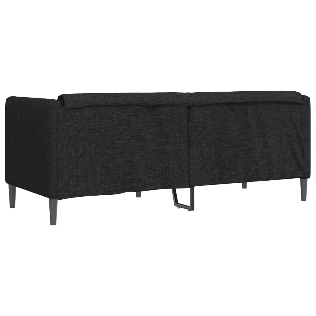 2 Seater Sofa Black Fabric
