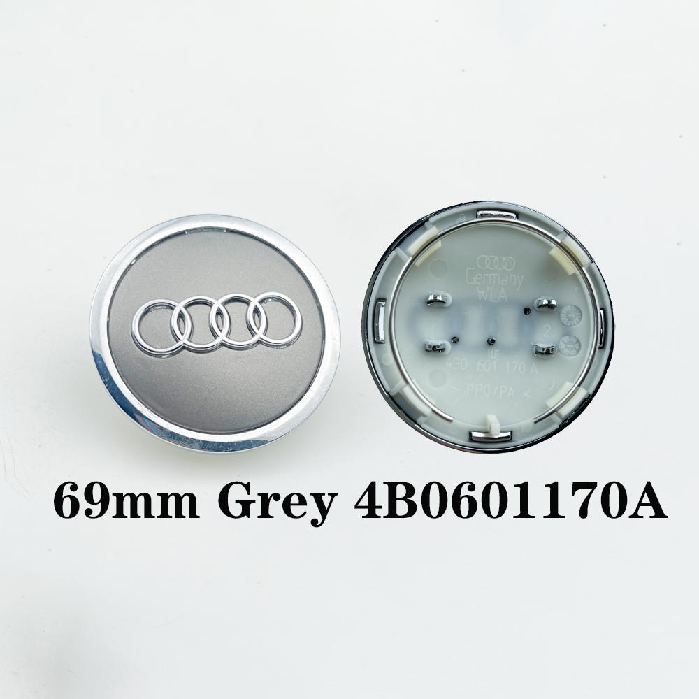 MMM New Black Grey 4pcs Set Audi Car Wheel Center Caps 60mm 61mm 69mm 68mm Automotive for Audi A3 A4 A5 A6 A7 A8 S4 S6 4B0601170