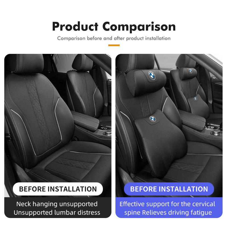For BMW New Car Headrest Neck Support Protect Pillow Pad Lumbar Support Pillows X3 X5 M5 M3 E46 E90 E60 F10 E39 F30 E36 G30 E87 YA1