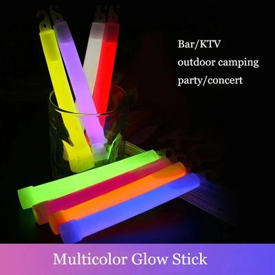 6Pcs Colorful 6-Inch Chemical Glow Sticks for Outdoor Camping Emergency Party Decoration Fluorescent Light Sticks
