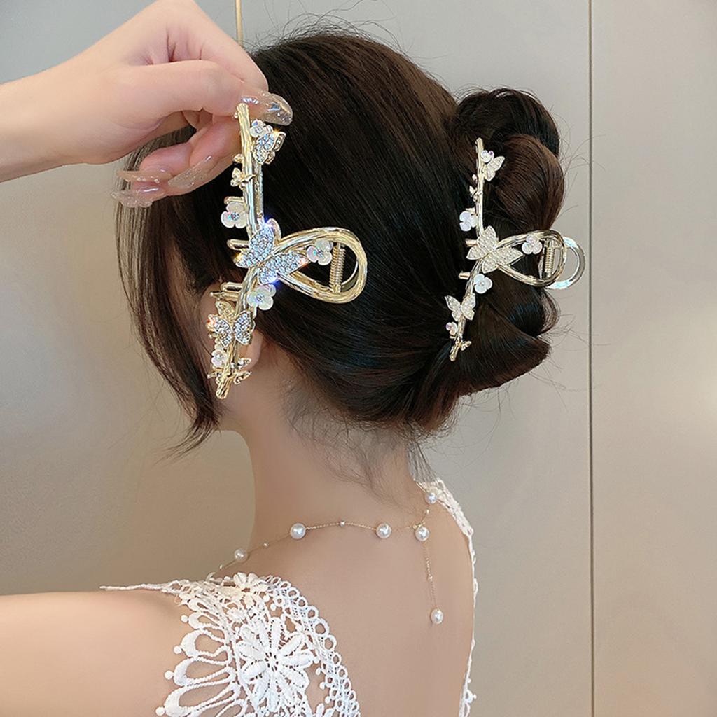 Women Hair Claw Clip with Butterfly New Chinese Style Stable Grip Claw Clip for Hair DIY Accessory Hair Styling
