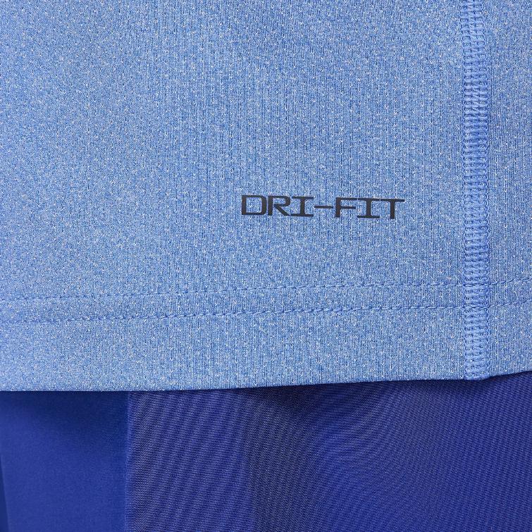 Nike Solid Color Brand Logo Round Neck Pullover Short Sleeve T-Shirt Men Tops Blue DV9815-480