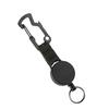 Retractable Pull Badges Holder Steel Wire Rope Buckle Key Holder Reel Carabiner Keychain Outdoor Keychain Tool