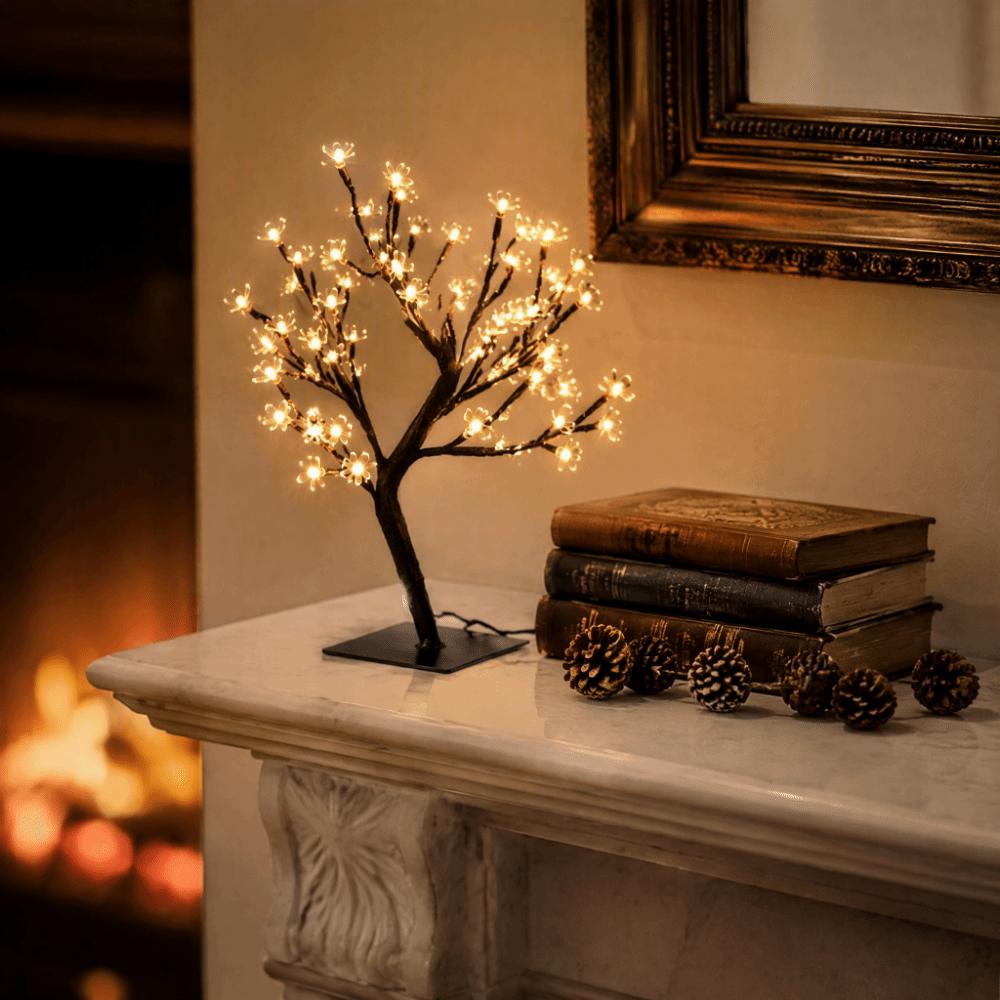 USB Powered Night Light 48 LED Cherry Blossom Lamp Festive Cherry Blossom Tree Light  Living Room