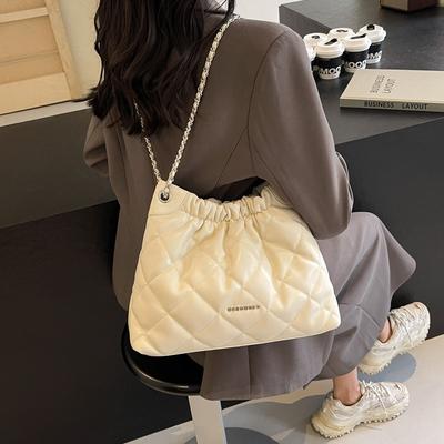 Chain Shoulder Bag, Stylish Casual Bag, Simple Bucket Bag