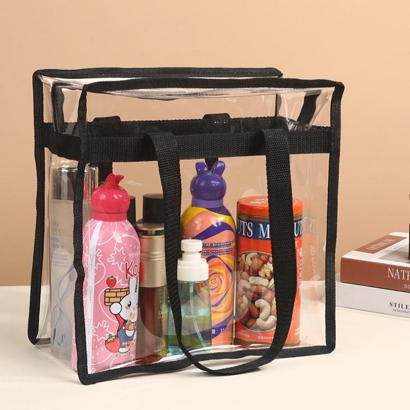 6 Stück Klare PVC Toilettenartikel-Aufbewahrungstaschen Wasserdichter Handgehaltener Reise-Kosmetik-Organizer Mit Reißverschluss Aufbewahrung Geschenkbeutel