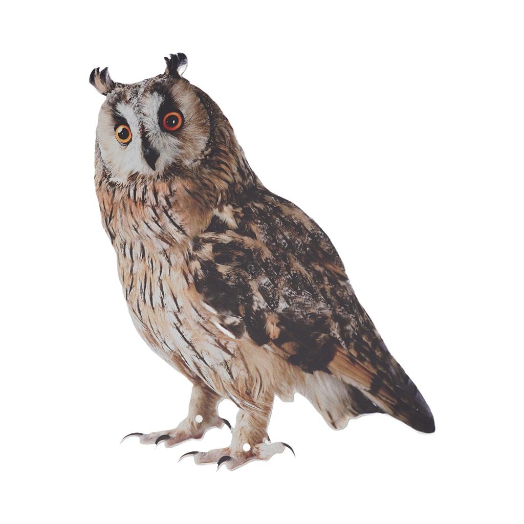 Lifelike Acrylic Owl Decoy for Bird Control Convenient Installation Realistic Design Attractive Decoration for Outdoor Spaces