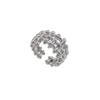Foxanry Gold Color Hollow Grid Geometric Rings For Women Couples Classic Personality Minimalist Fashion Creative Party Jewelry