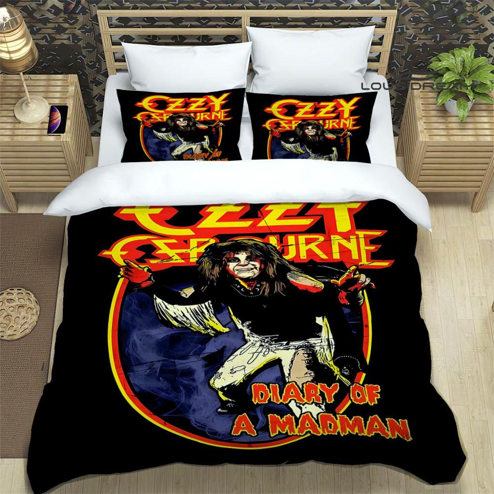 Set Biancheria da Letto Stampati Ozzy Osbourne squisito set di biancheria da letto copripiumino set piumone set biancheria da letto lusso regalo di compleanno