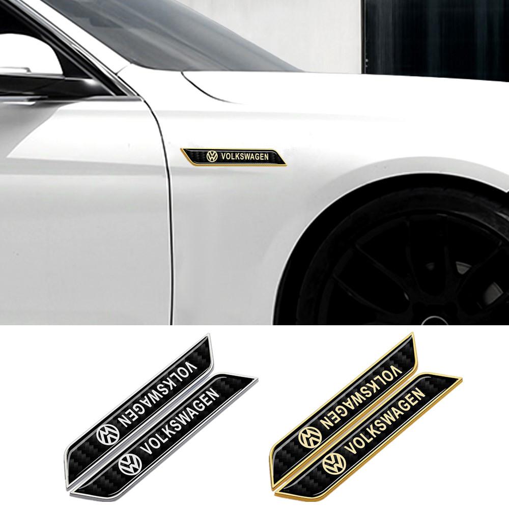 2PCS Car Metal Badge Body Side Door Sticker Valve Caps For VW Volkswagen Passat Golf Touareg Polo Jetta CC MK5 CSAH-Q63