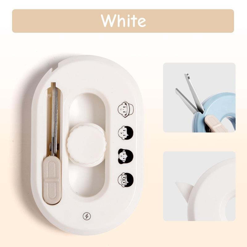 

1pcs Funny mini Fold Scissor Portable Size Fidget Spinner Safe Cutter Utility Knife Cutter for Paper Diary Office School A7894 белый