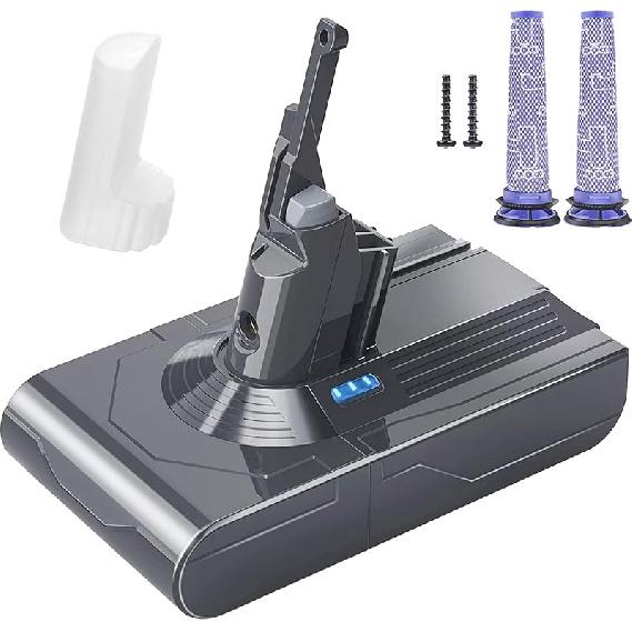 Battery Replacement for V7, 21.6V 6500mAh Li-ion Battery Compatible with SV11 V7 Motorhead V7 Animal V7 Extra V7 Mattress V7 Absolute V7 Trigger V7