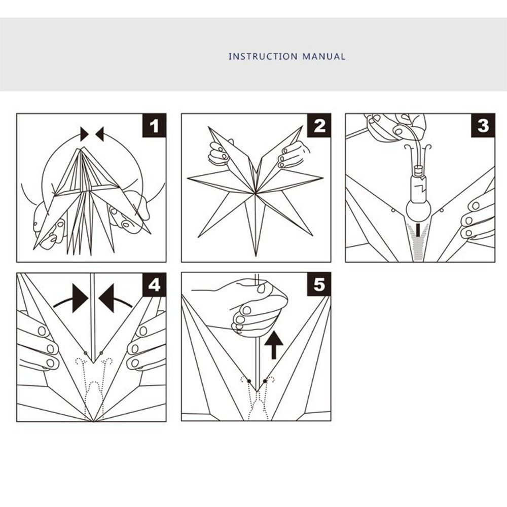 Christmas Decorations Hollow Star Pendants Folding Hanging Paper Stars Star Lampshade  Home Decor