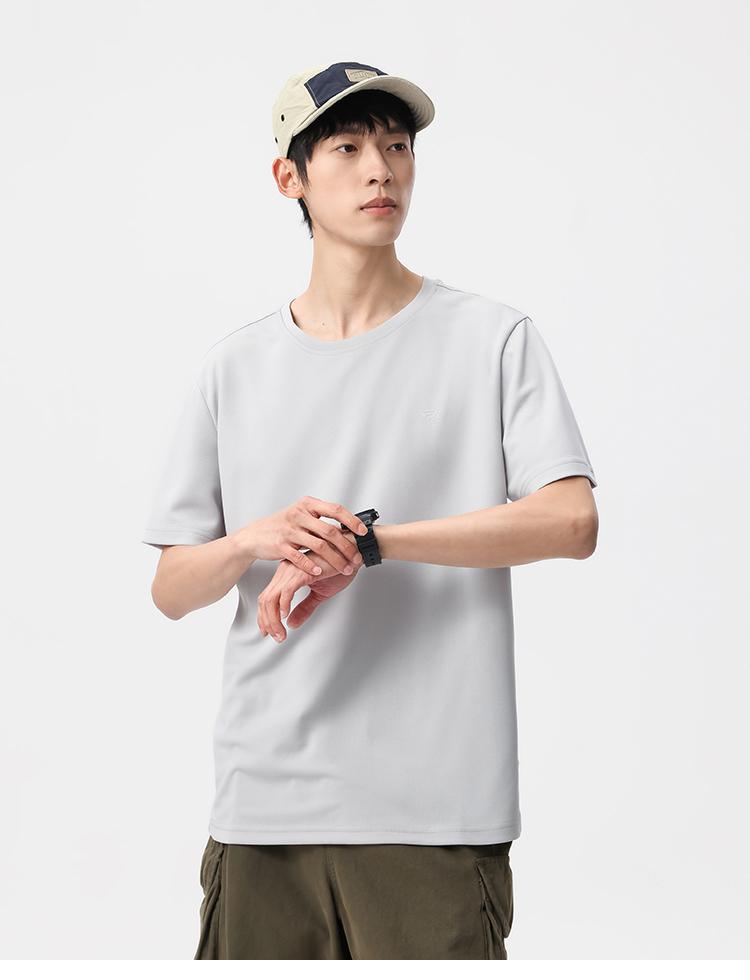 5A antibacterial and moisture absorbing quick drying outdoor sports thin round neck printed casual men's short sleeved T-shirt