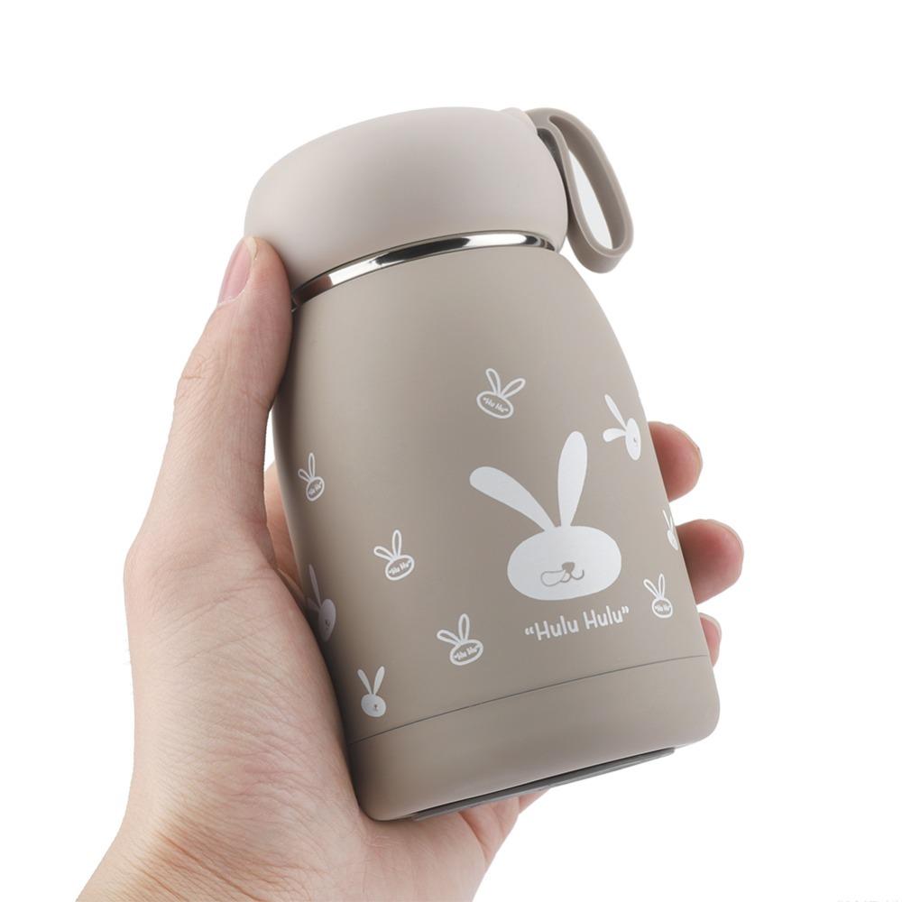Fine Polishing Rustless Steel Cute Thermos Patterned Colorful Driking Mug Lightweight Double Wall Water Cup Office