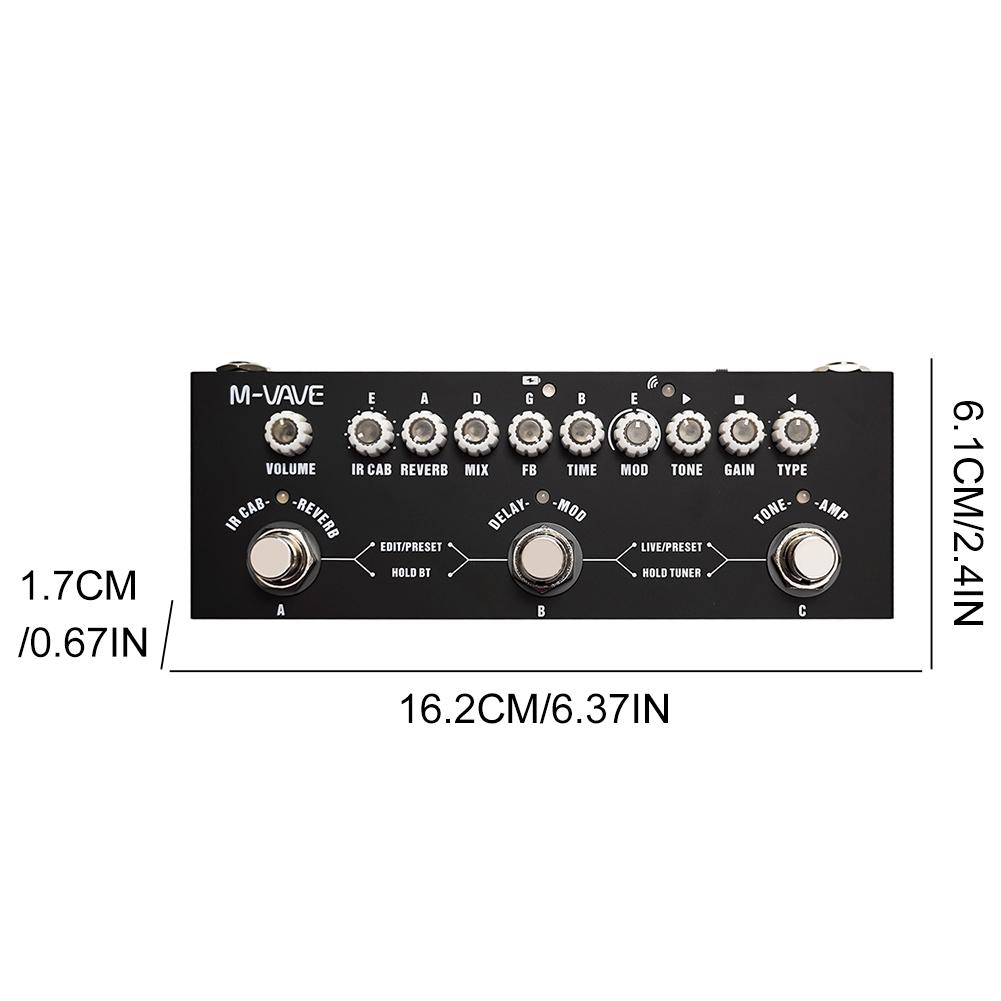 Multifunctional Combined Effect Pedal Delay Reverb MOD IR Cab Digital Multi Effects Guitar Pedal Effector Guitar Accessories