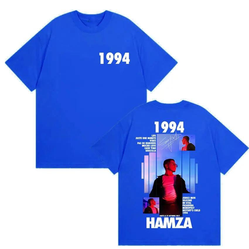 Rapper HAMZA 1994 Tour Album 2025 Graphic T Shirts Men's Retro Fashion Cotton Short Sleeve T-shirt Hip Hop O-Neck Clothing Tees