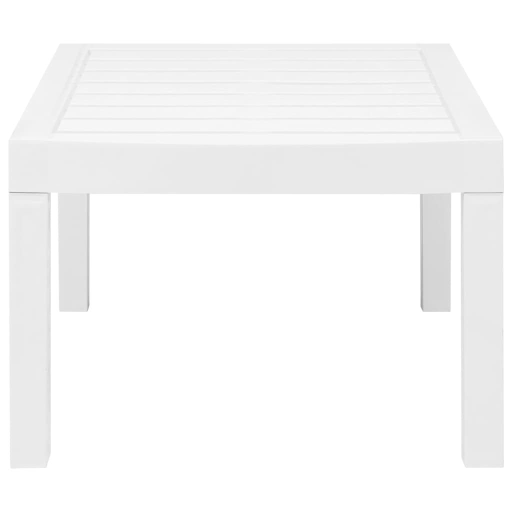 3 Piece Garden Dining Set White Plastic