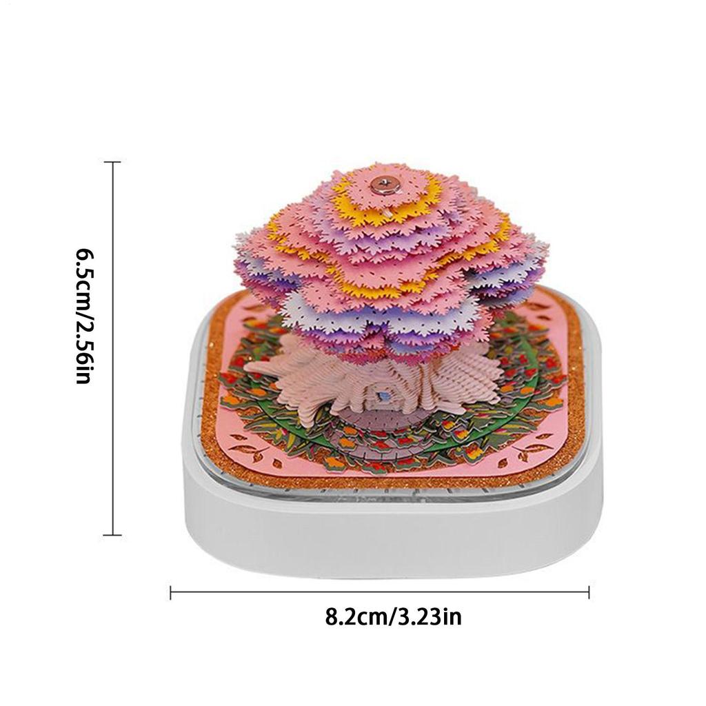 Colorful Tree House Desk Calendar 3D Tear Away Paper Carving Art Memo Pad Holiday Office Desktop Decoration Gift