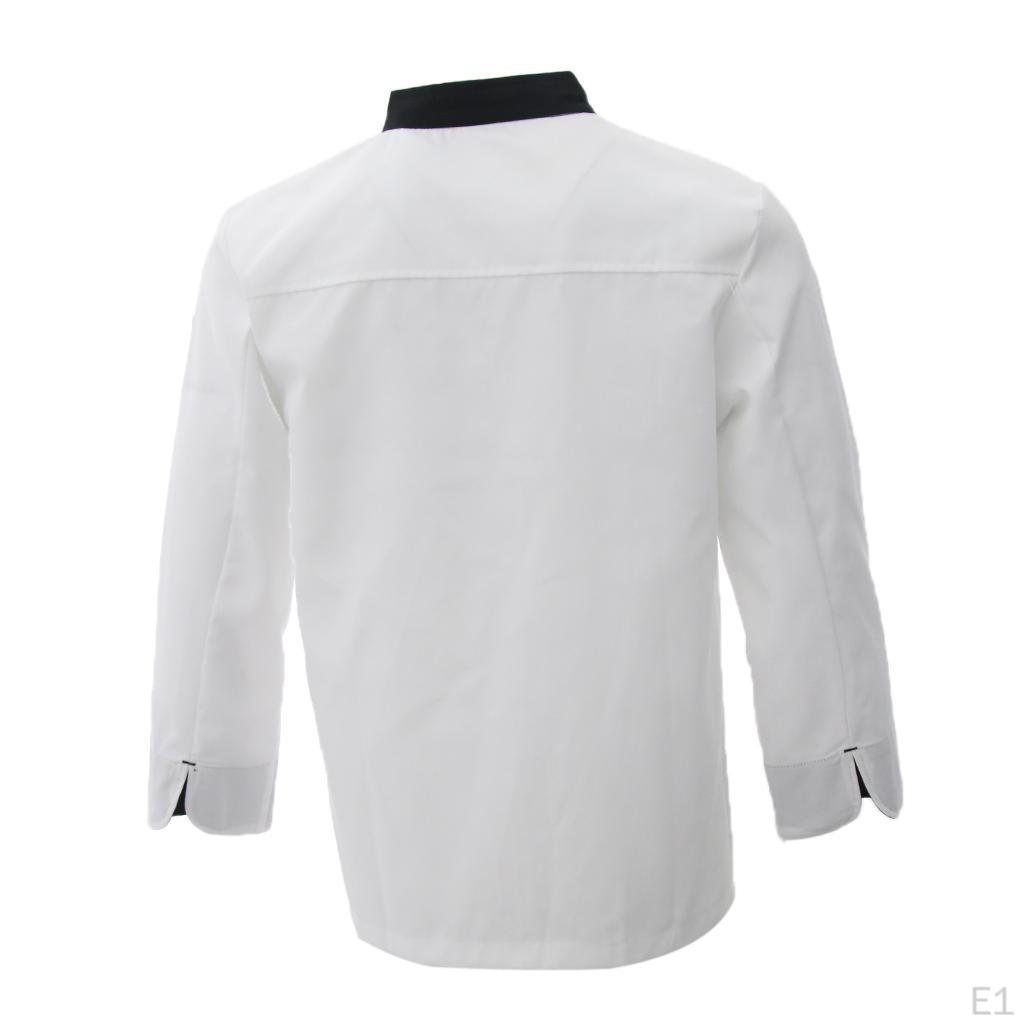 Chef Apparel Double Breasted Uniform Stand Hotel Cook Clothes White