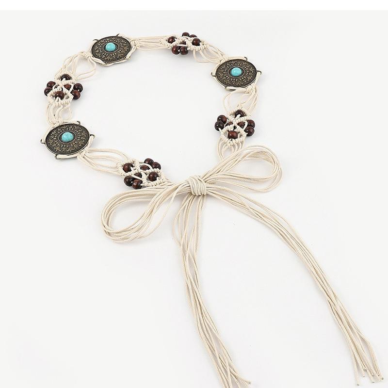 Retro Forest-style Literary Knitted Belt Women's Decorative Belt Bohemian Dress Waist Chain