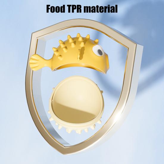 Hundespielzeug Tumbler Undichte Lebensmittel Ball Interaktive Waschbar Cartoon Fisch Form Zähne Reinigung Haustier