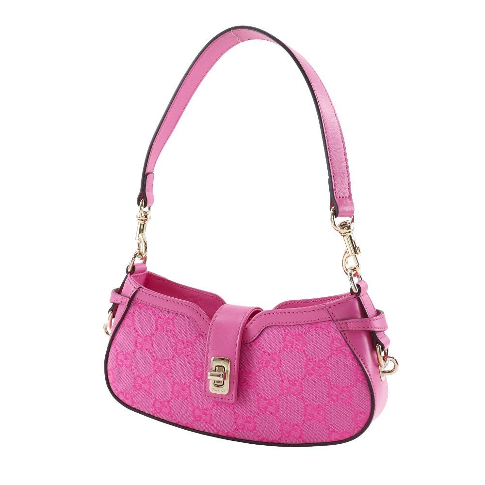 GUCCI Moonside Mini Shoulder Shoulder Bag 786035 pink GG canvas Women Used