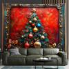 Tapisserie murale à suspendre pour sapin de Noël avec renne du matin d'hiver, décoration murale pour sapin de Noël, magnifique sapin de Noël, cadeaux pour cheminée