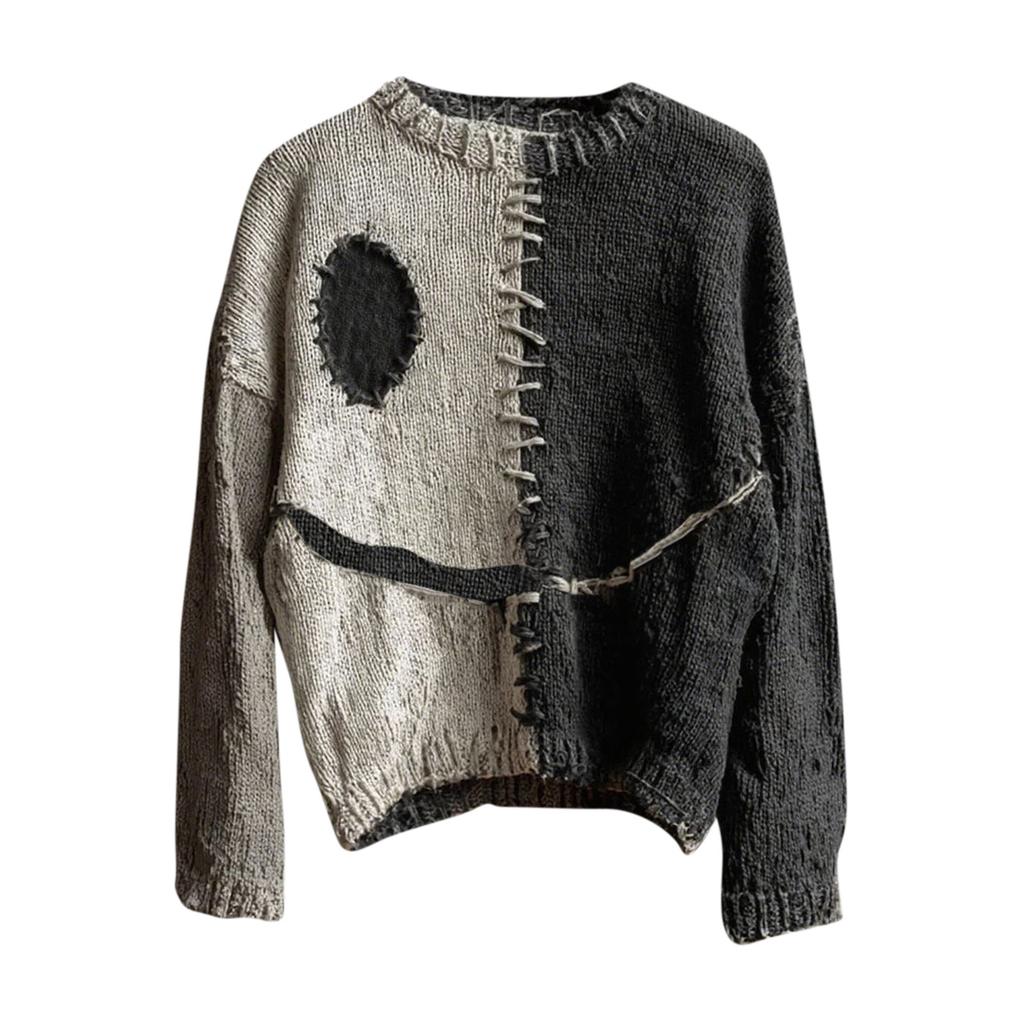 Men's Halloween 3D Printed Long Sleeve Top Round Neck Casual Sports Pullover