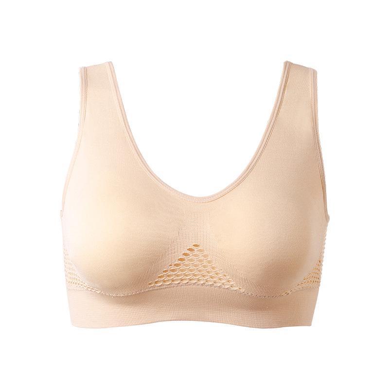 Plus Size Breathable Mesh Sports Bra – Comfortable, Wire-Free, Shaping, Running & Fitness