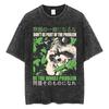 Vintage Washed The Harbinger of Awkward Situations T-shirts Weirdcore Japanese Funny Graphic T Shirt Men's Harajuku T-sh814