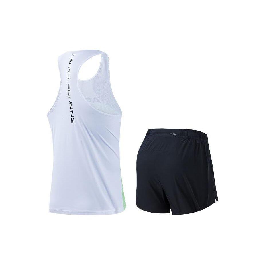 Anta Running Series Logo Letter Pullover Vest Straight Leg Shorts Casual Sports Set Men Sports Set 152355202-3