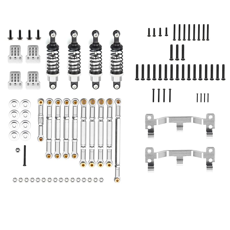 

WPL for C14 C24 C34 B14 B24 1/16 RC for Metal Front Axle Steering Pull Bar Shock Absorber Mount Kit Replacement Accessories