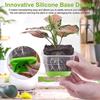 6/12Pcs Silicone Nursery Pot Clear Square Plant Pots with Drainage Holes Easy Transplant Plastic Reusable Flower Pot for Healthy Root Growth